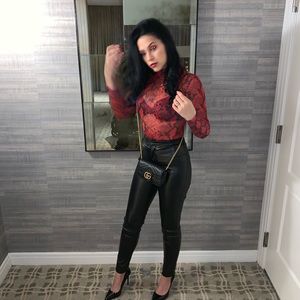 Black leather pants